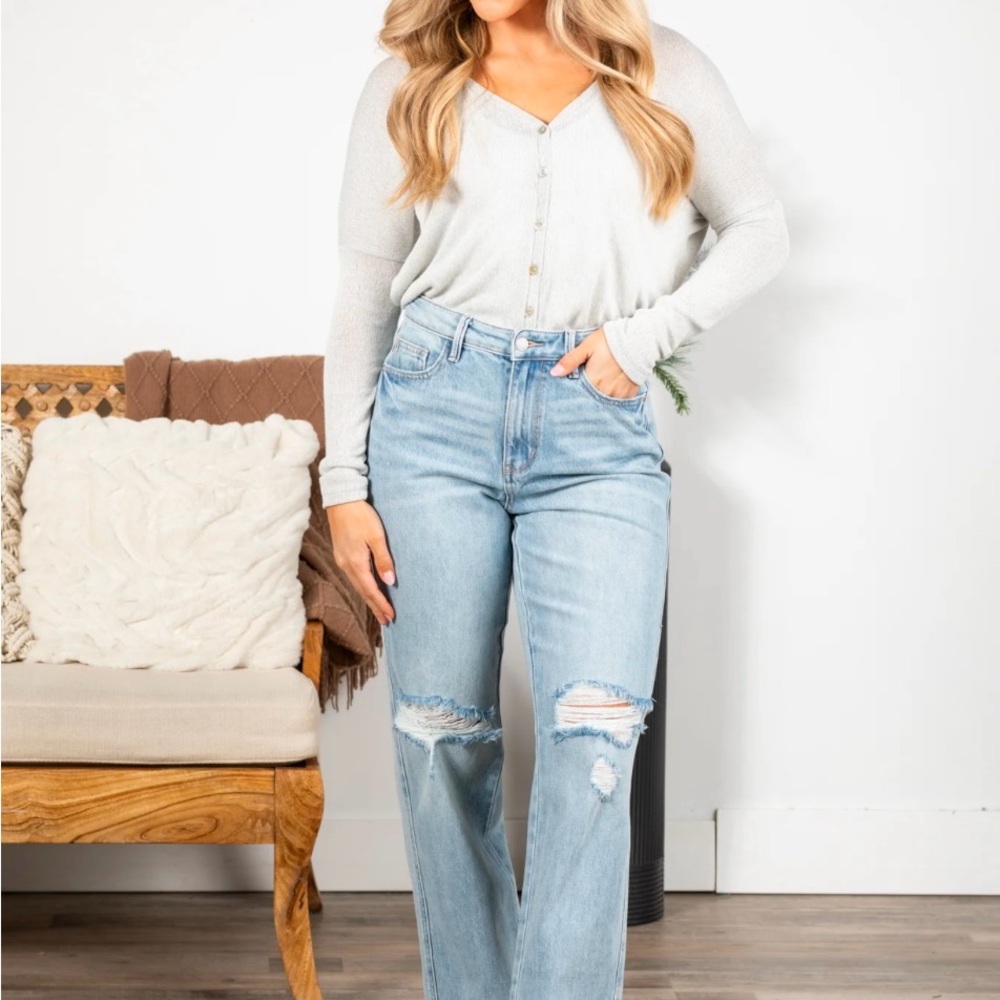 Judy Blue Light Blue High-Rise Straight Leg Jeans
